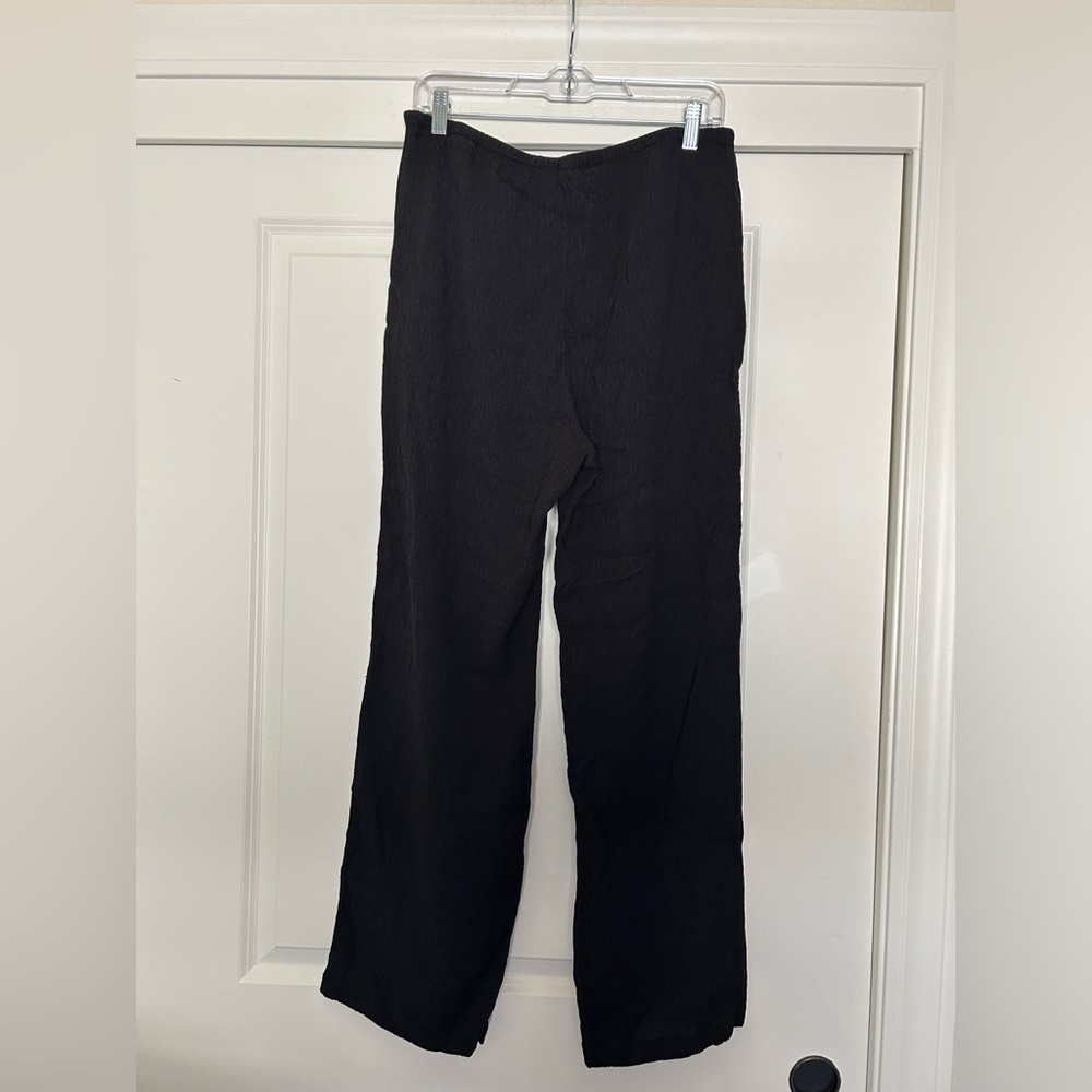 H&M Crinkled Black Women's Pants Size M - Picture 5 of 7